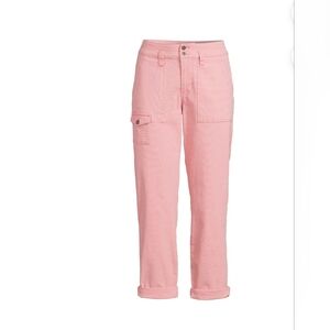 Time and Tru High-Rise Relaxed Fit Utility Cargo Pants Pink- Size 10 2066
